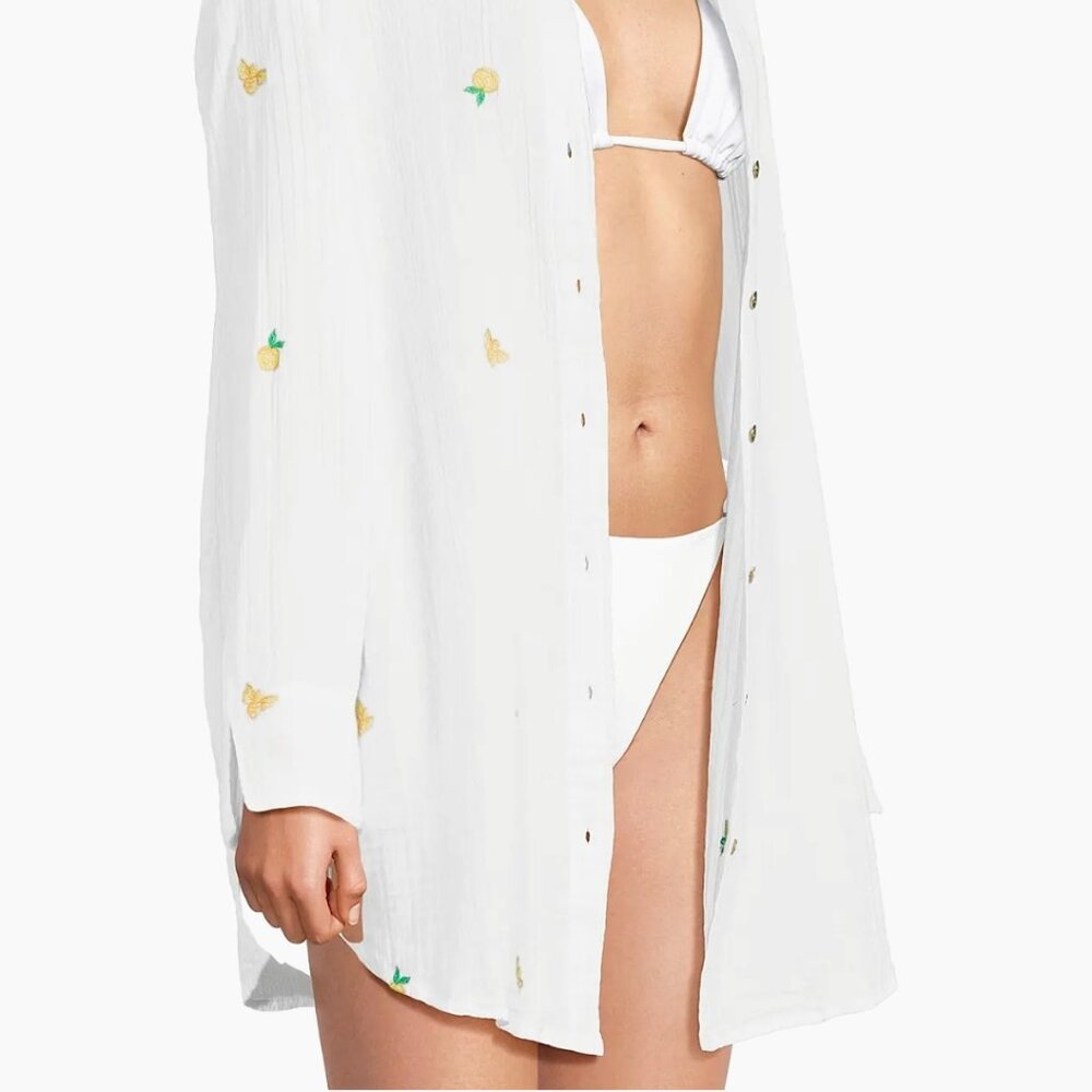 Lilly Pulitzer Kwitney Cotton Cover-Up Shirt